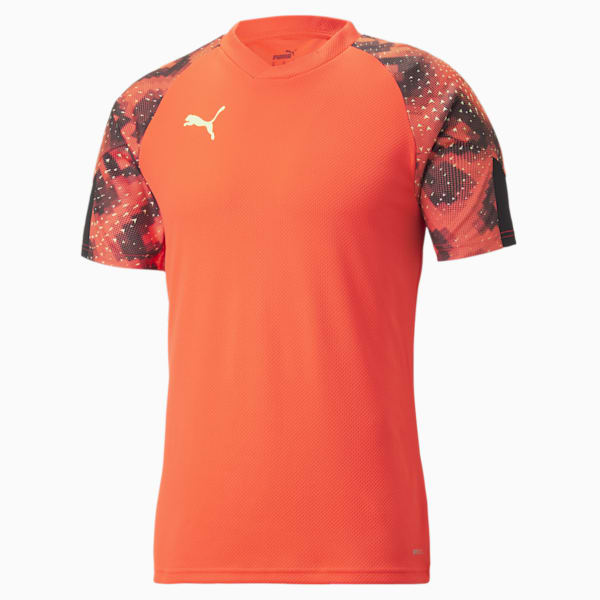 individualFINAL Men's Football WC Jersey, Fiery Coral-Puma Black, extralarge-IND