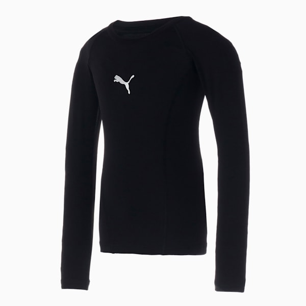 キッズ サッカー LIGA ベースレイヤー 長袖 Tシャツ JR 120-160cm, Puma Black, extralarge-JPN