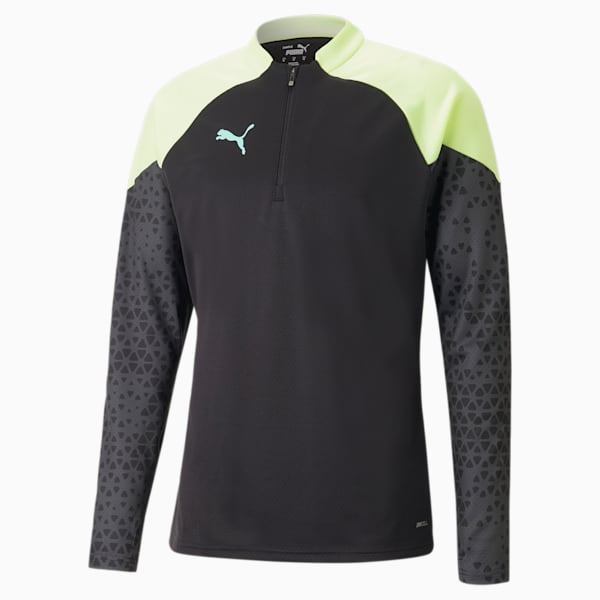 individualCUP Men's 1/4 Zip Jacket, PUMA Black-Fast Yellow