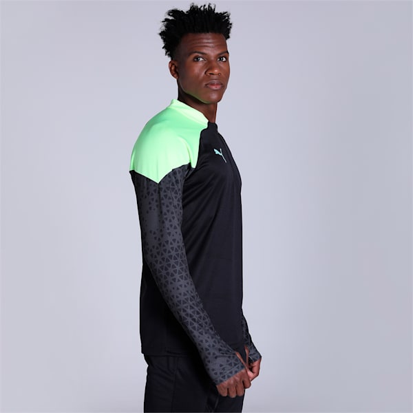individualCUP Men's 1/4 Zip Jacket, PUMA Black-Fast Yellow