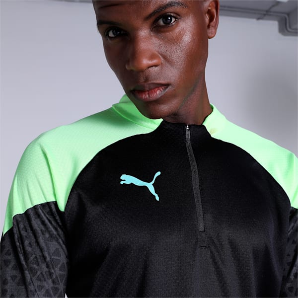 individualCUP Men's 1/4 Zip Jacket, PUMA Black-Fast Yellow