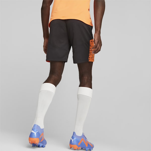 individualCUP Men's Regular Fit Training Shorts, PUMA Black-Ultra Orange, extralarge-AUS