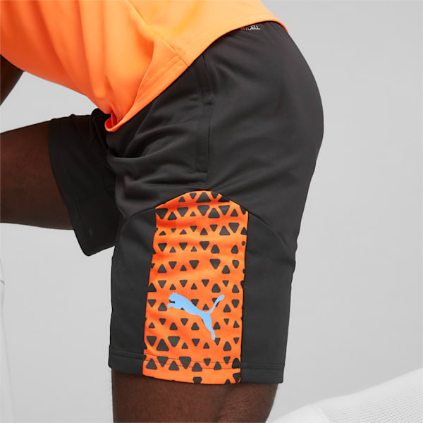 individualCUP Football Training Shorts Men, PUMA Black-Ultra Orange