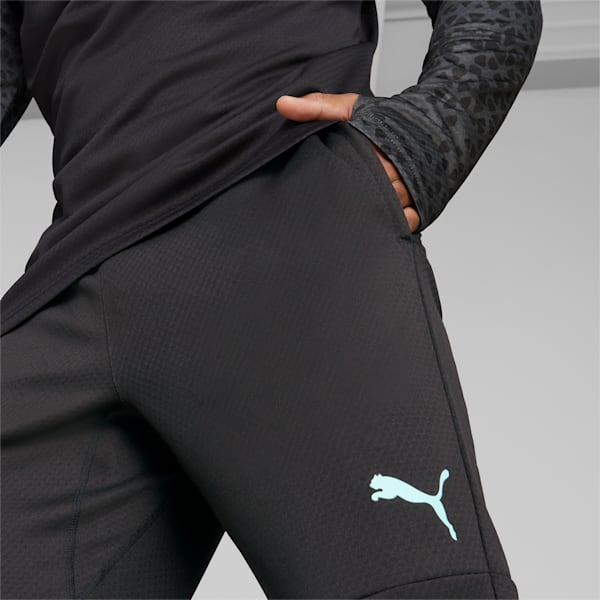 IndividualCUP Men's Football Training Slim Fit Pants, PUMA Black-Fast Yellow, extralarge-IND