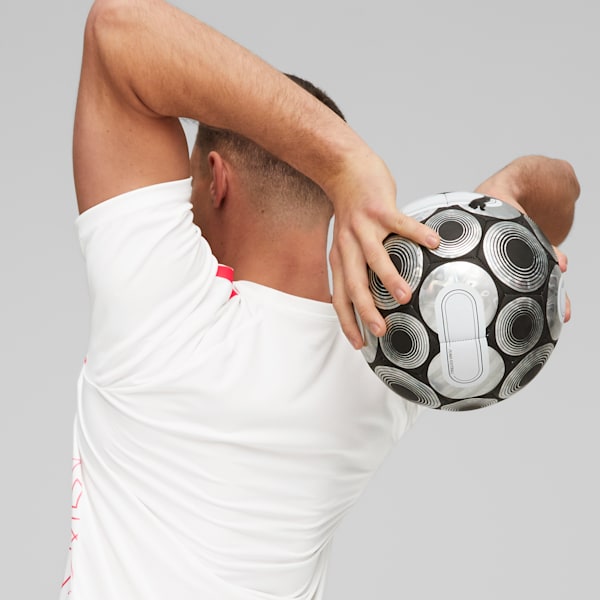 Jersey de futbol para hombre teamLIGA Graphic, PUMA White-Fire Orchid, extralarge