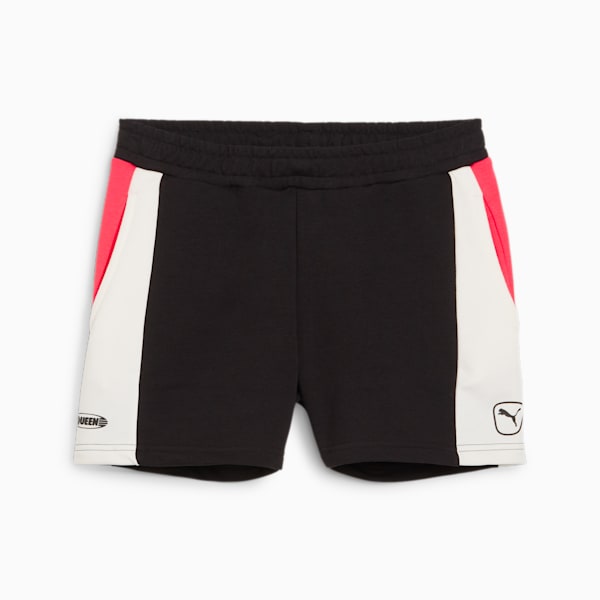 Queen Women's Football Shorts, Electric Blush-Warm White-PUMA Black, extralarge-IND