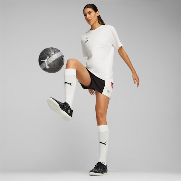 Queen Women's Football Shorts, Electric Blush-Warm White-PUMA Black, extralarge-IND