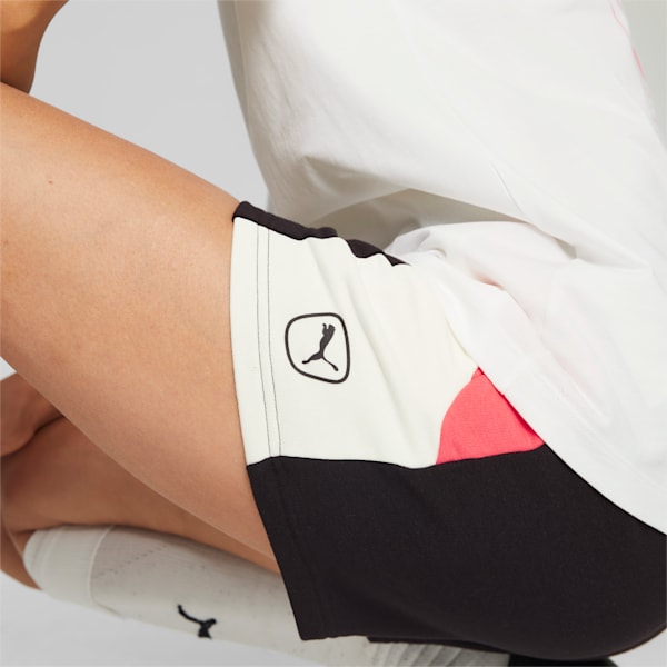 Queen Women's Football Shorts, Electric Blush-Warm White-PUMA Black, extralarge-IND