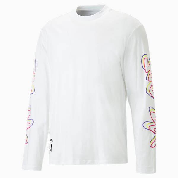 Neymar Jr Creativity Long Sleeve Tee Men, PUMA White-Fluo Yellow