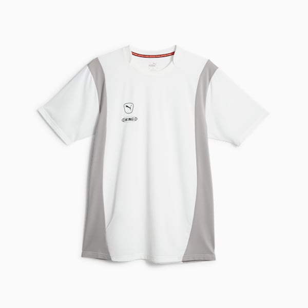 Playera de fútbol para hombre KING Pro, PUMA White-Concrete Gray, extralarge