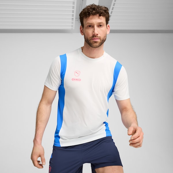 KING Pro Men's Jersey, PUMA White-Bluemazing, extralarge