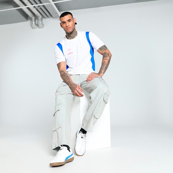 KING Pro Men's Football Jersey, PUMA White-Bluemazing, extralarge-IND