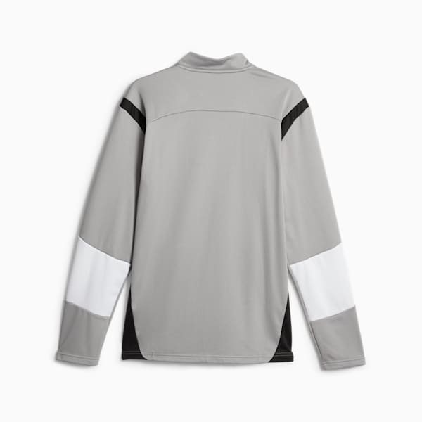 KING Pro Men's Football Quarter-Zip Top, Concrete Gray-PUMA White, extralarge-IND