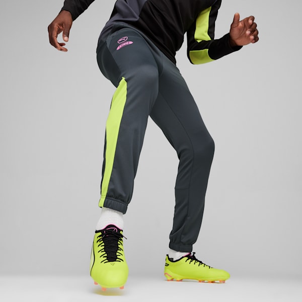 Pantalon d’entraînement de soccer KING Pro Homme, Strong Gray-Electric Lime, extralarge