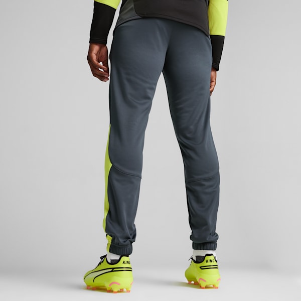 KING Pro Men's Training Pants, Strong Gray-Electric Lime, extralarge