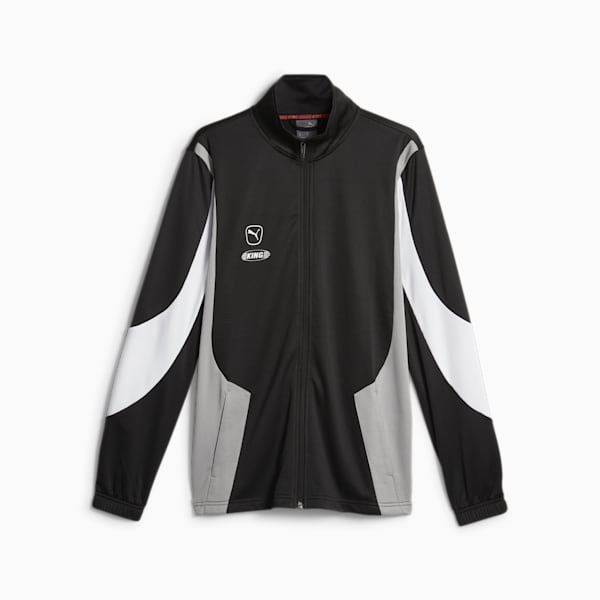 KING Pro Football Men's Jacket, PUMA Black-Concrete Gray, extralarge-AUS