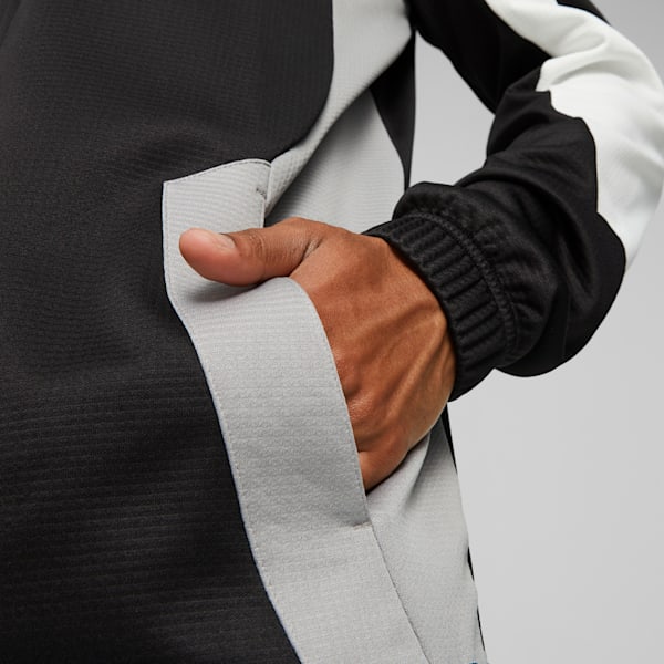 KING Pro Football Men's Jacket, PUMA Black-Concrete Gray, extralarge-IND