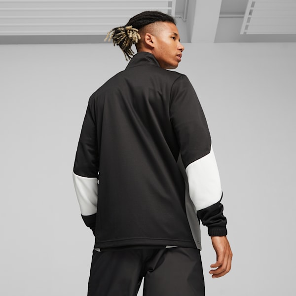 KING Pro Football Men's Jacket, PUMA Black-Concrete Gray, extralarge-IND