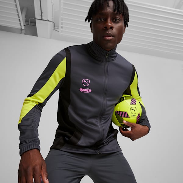 Veste de soccer KING Pro Homme, Strong Gray-Electric Lime, extralarge