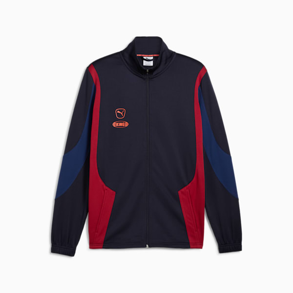 メンズ サッカー キング プロ ジャケット, New Navy-Dark Crimson, extralarge-JPN