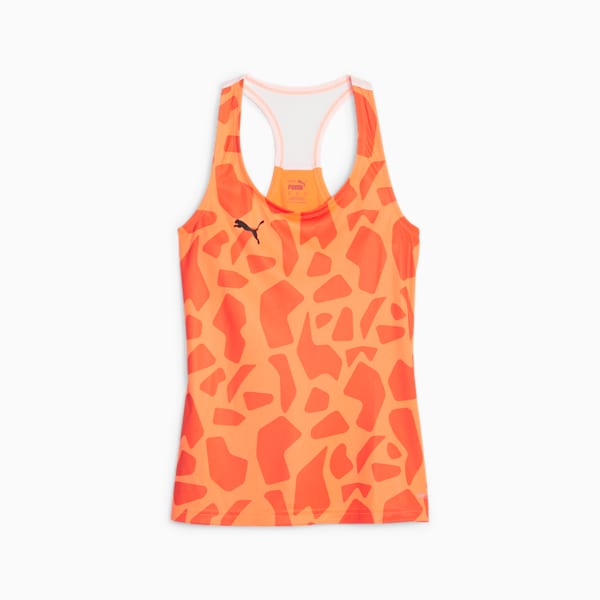 teamLIGA Women's Graphic Tank Top, Ultra Orange-Cayenne Pepper, extralarge