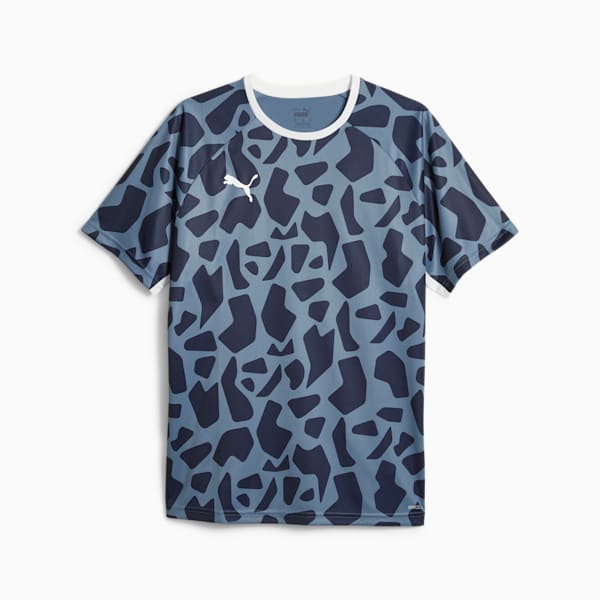 teamLIGA Men's Graphic Shirt, PUMA Navy-China Blue, extralarge