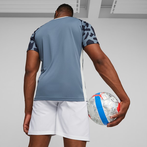 Camiseta estampada teamLIGA para hombres, PUMA Navy-China Blue, extralarge