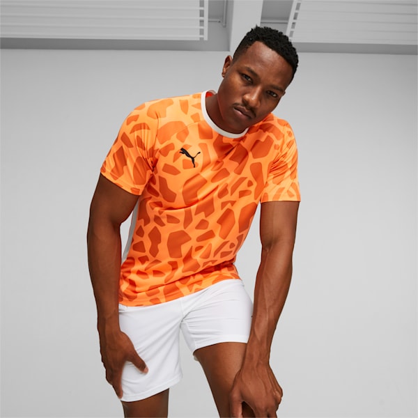 Camiseta estampada teamLIGA para hombres, Ultra Orange-Cayenne Pepper, extralarge