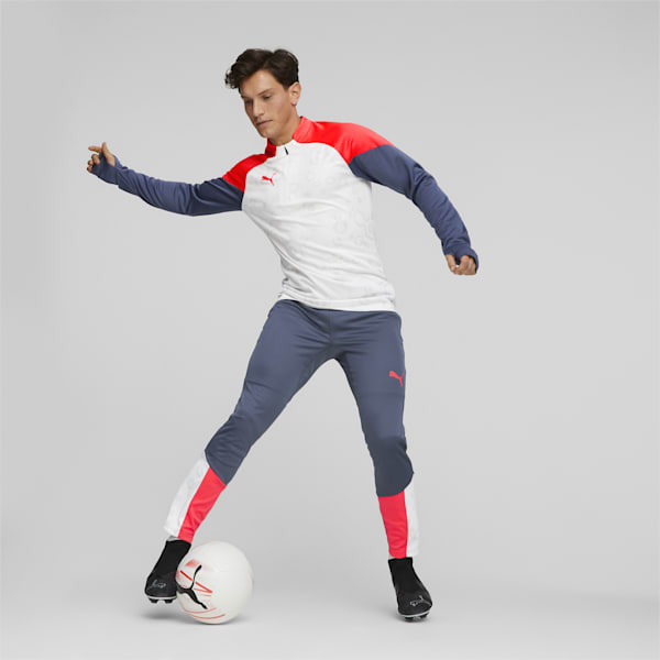 individualCUP Football Quarter-Zip Men's Top, PUMA White-Fire Orchid, extralarge-AUS