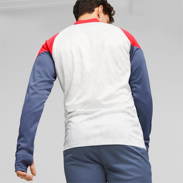 individualCUP Football Quarter-zip Top, PUMA White-Fire Orchid, extralarge-GBR