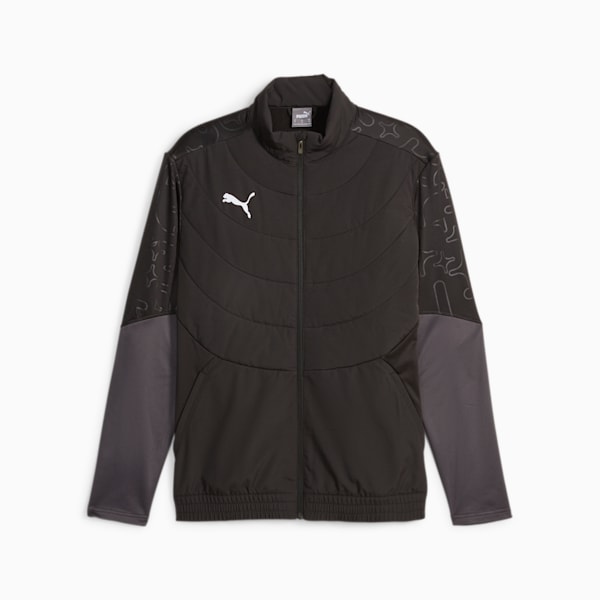 Individual Winterized Men's Football Jacket, PUMA Black-Dark Coal, extralarge-GBR
