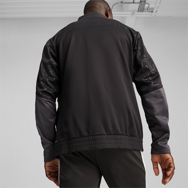 Individual Winterized Men's Football Jacket, PUMA Black-Dark Coal, extralarge-IND