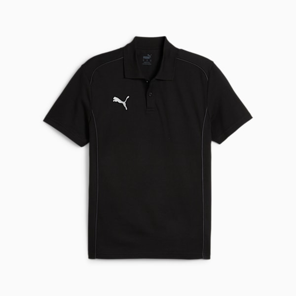 teamFINAL Casuals Men's Football Polo, PUMA Black-PUMA Silver, extralarge-IND