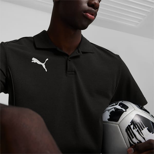 teamFINAL Casuals Men's Football Polo, PUMA Black-PUMA Silver, extralarge-IND