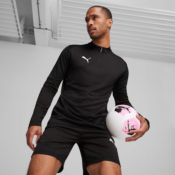 teamFINAL Quarter-Zip Men's Soccer Training Jacket, PUMA Black-PUMA Silver, extralarge