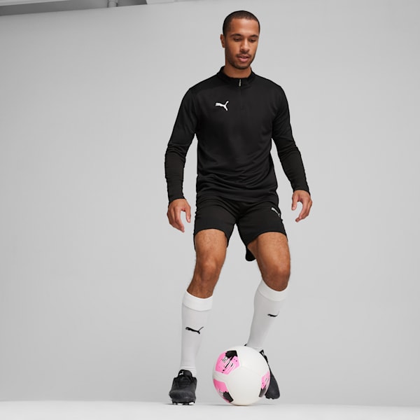teamFINAL Quarter-Zip Men's Soccer Training Jacket, PUMA Black-PUMA Silver, extralarge