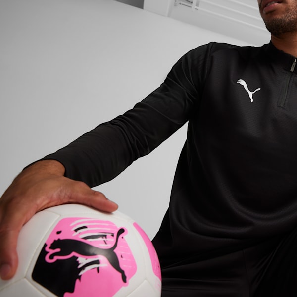 Chamarra de entrenamiento de fútbol con cremallera de un cuarto teamFINAL para hombre, PUMA Black-PUMA Silver, extralarge