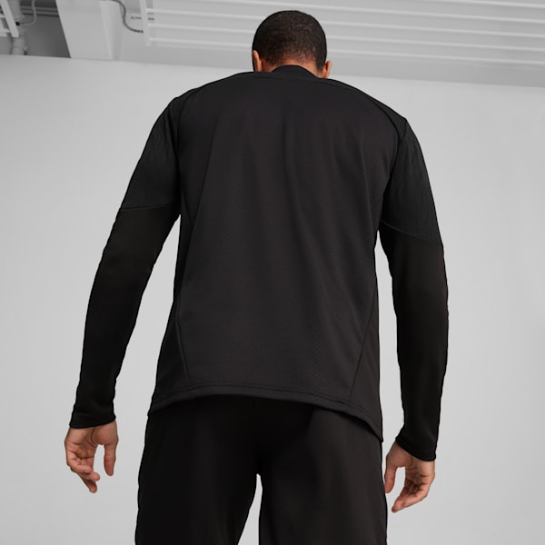 teamFINAL Quarter-Zip Men's Soccer Training Jacket, PUMA Black-PUMA Silver, extralarge