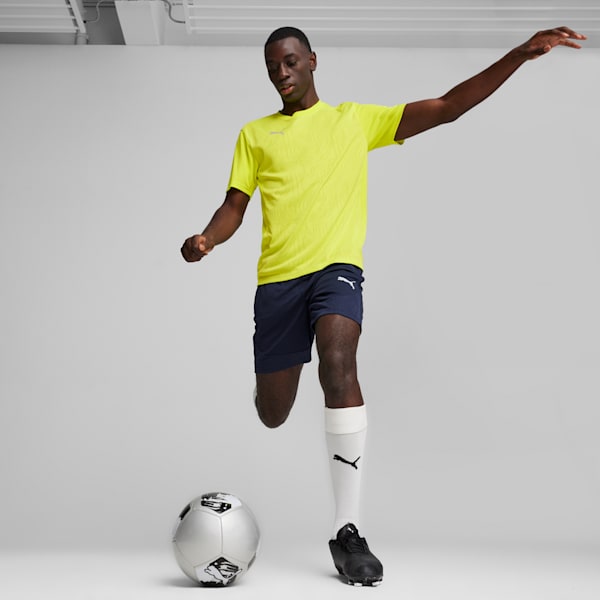 Camiseta de entrenamiento de fútbol teamFINAL para hombre, Electric Lime-PUMA Silver, extralarge