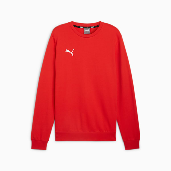 teamGOAL Casuals Men's Football Sweatshirt, PUMA Red-PUMA White, extralarge-IND