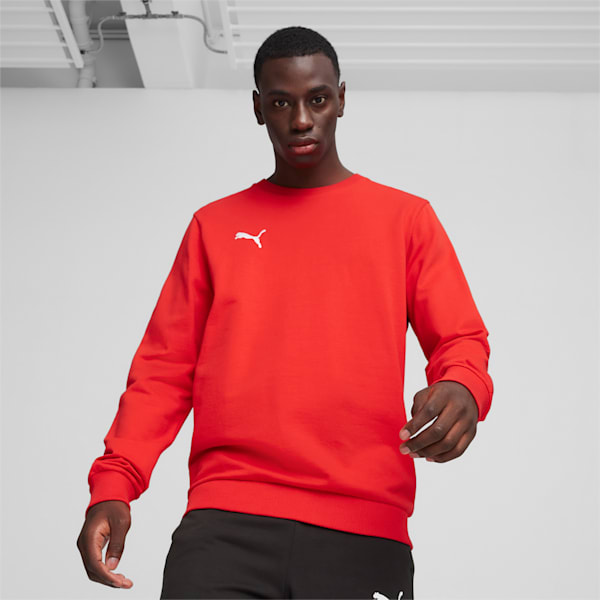 teamGOAL Casuals Men's Football Sweatshirt, PUMA Red-PUMA White, extralarge-IND