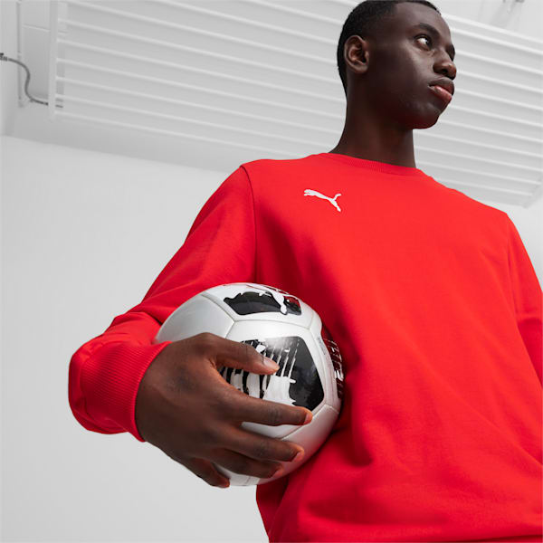 teamGOAL Casuals Men's Football Sweatshirt, PUMA Red-PUMA White, extralarge-IND