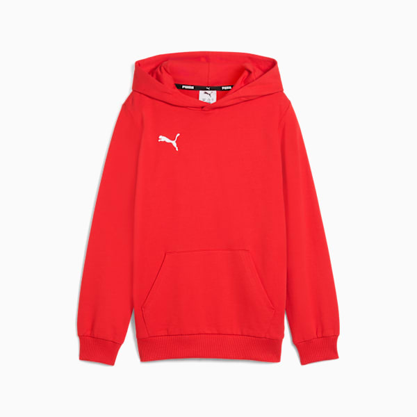teamGOAL Football Casuals Hoody Youth, PUMA Red-PUMA White, extralarge