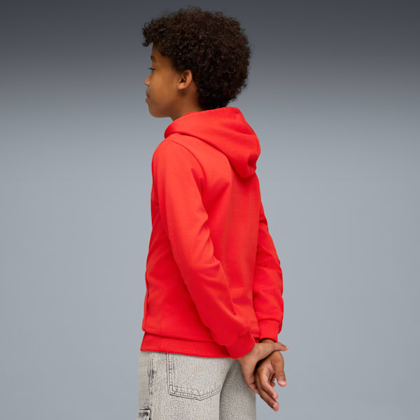 teamGOAL Football Casuals Hoody Youth, PUMA Red-PUMA White, extralarge