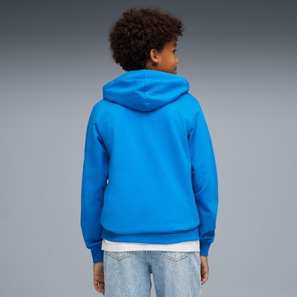 teamGOAL Football Casuals Hoody Youth, Ignite Blue-PUMA White, extralarge