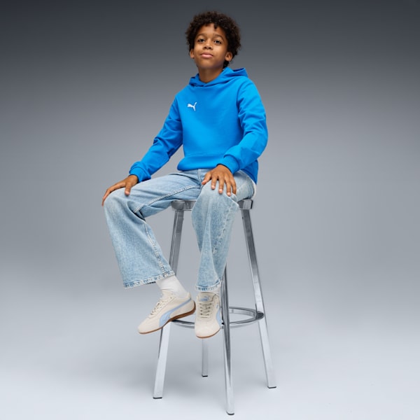 teamGOAL Football Casuals Hoody Youth, Ignite Blue-PUMA White, extralarge
