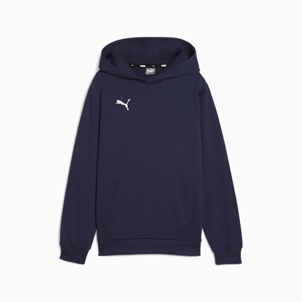 teamGOAL Football Casuals Hoody Youth, PUMA Navy-PUMA White, extralarge