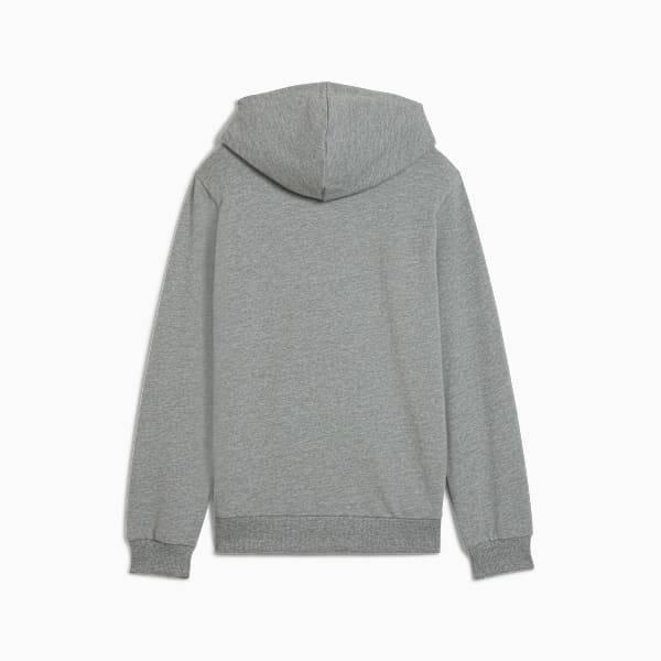 teamGOAL Football Casuals Hoody Youth, Medium Gray Heather-PUMA White, extralarge