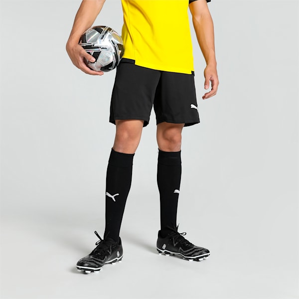 teamGOAL Men's Football Training Shorts, PUMA Black-PUMA White-Flat Dark Gray, extralarge-IND