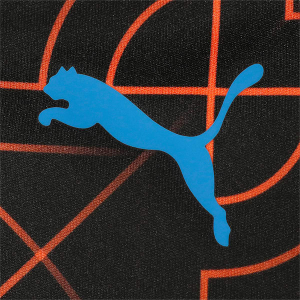 キッズ サッカー TEAMLIGA グラフィック ユニフォーム 120-160cm, PUMA Black-Ultra Orange